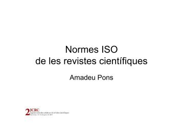 Normes ISO de les revistes científiques