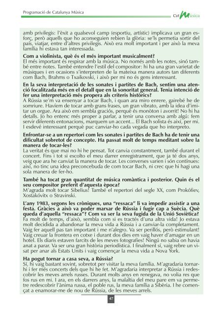 revista setembre:REVISTA.qxd.qxd - Catalunya Música