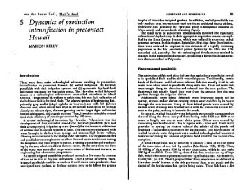 Dynamics of production intensification in precontact Hawai`i