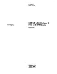 Systems DOS/VS LIOCS Volume 3 DAM and ISAM Logic