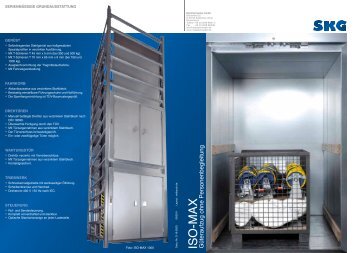 Güteraufzug ISO-MAX - SKG - Metallschneider GmbH