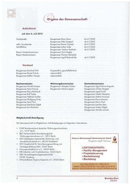 (030) 677 59 5 8 mobil - Arbeiter-Baugenossenschaft Paradies eG