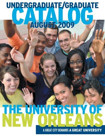 august 2009 undergraduate/graduate - University of New Orleans