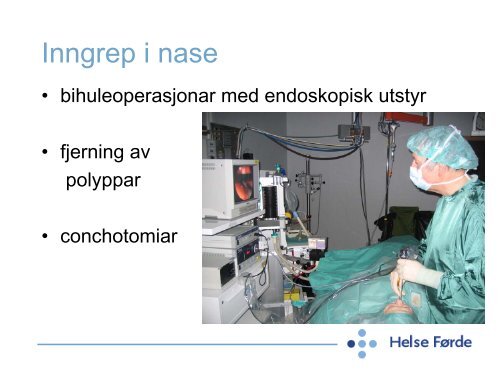 Dagkirurgi i ØNH faget - Helse Førde