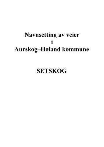 Setskog historielag - Aurskog-Høland kommune