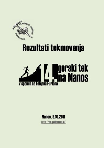 Gorski tek na Nanos 2011 (PDF) - Planinsko društvo Podnanos