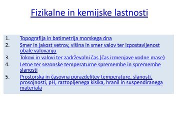 Fizikalne in kemijske lastnosti