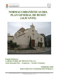 PLAN GENERAL DE BUSOT - Busot, belleza interior