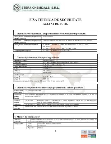 MSDS ACETAT DE BUTIL.pdf - Stera Chemicals