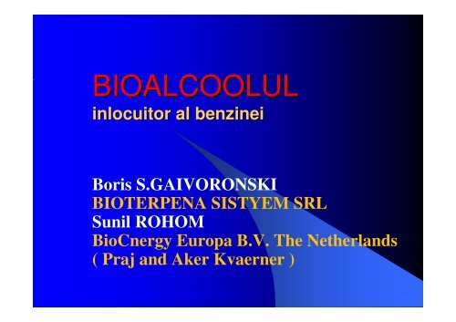 BIOALCOOLUL - URTP