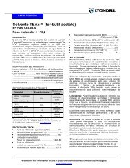 Solvente TBAc™ (ter-butil acetato) - LyondellBasell