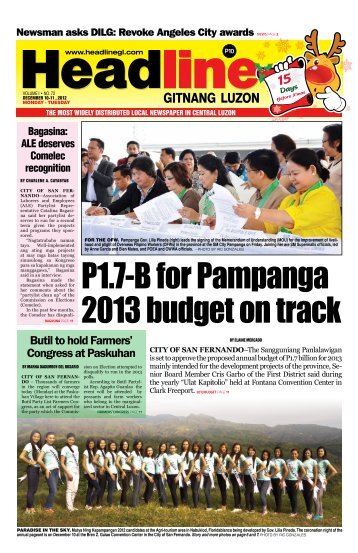 Butil to hold Farmers' Congress at Paskuhan - Headline Gitnang ...