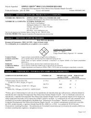 MSDS for Simple Green All-PurposeCleaner