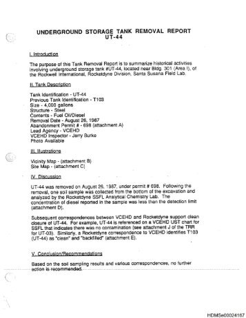 underground storage tank removal report ut-44 - Dtsc-ssfl.com