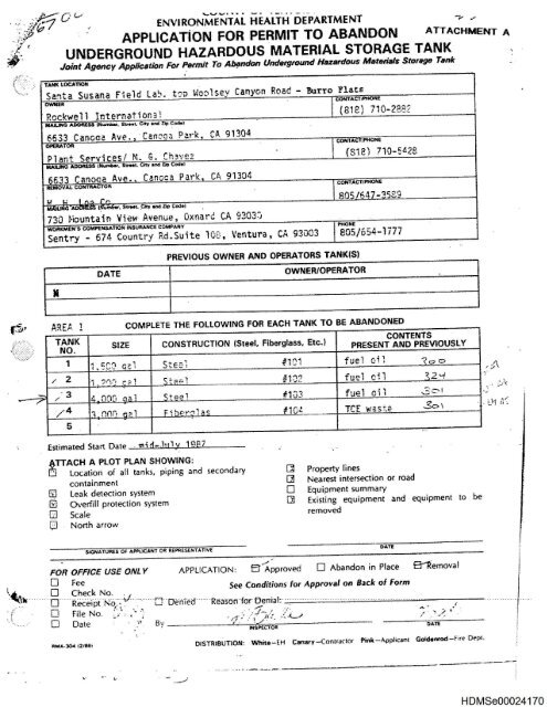 underground storage tank removal report ut-44 - Dtsc-ssfl.com