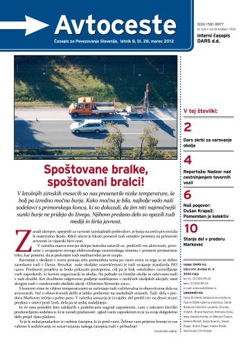 2 4 6 10 Spoštovane bralke, spoštovani bralci! - DARS