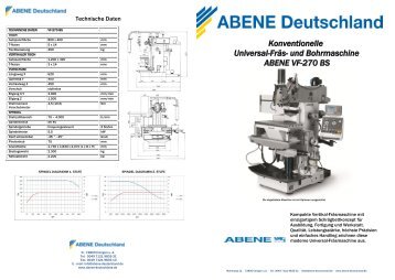 Konventionelle Universal-Fräs- und Bohrmaschine ABENE VF-270 BS