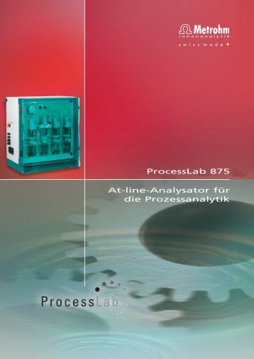 ProcessLab 875 At-line-Analysator für die Prozessanalytik