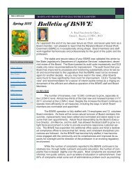 Bulletin of BSWE - DHMH - Maryland.gov