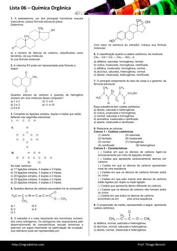 Lista 06 – Química Orgânica