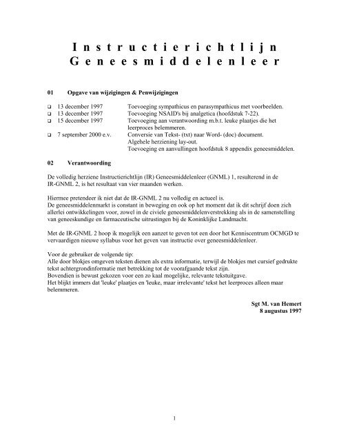 Geneesmiddelenleer Boekje Pienter