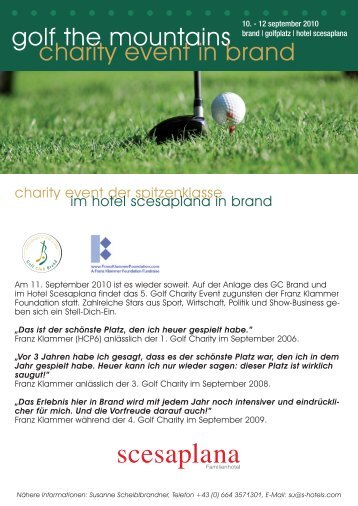 golf the mountains charity event in brand - Golf Club Brand