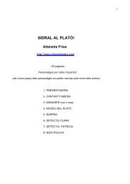 SIDRAL AL PLATÓ! Adelaida Frías