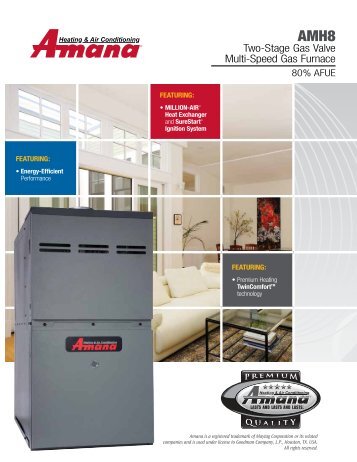 Two-Stage Gas Valve Multi-Speed Gas Furnace - Amana