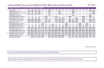 Arbroath Carnoustie Monifieth Dundee Ninewells 73 73A
