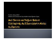 Acil servislerin Akılcı kullanımı Prof.Dr. Oktay ERAY