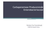 Carbapenemase producerende Enterobacteriaceae (CPE) - GAB