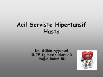 Acil Serviste Hipertansif Hasta - Türk Hipertansiyon ve Böbrek ...