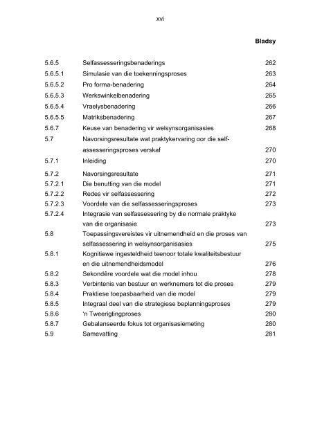 n evaluering van uitnemendheid binne welsynsorganisasies in die ...