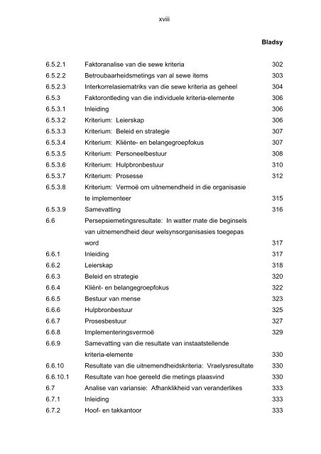 n evaluering van uitnemendheid binne welsynsorganisasies in die ...