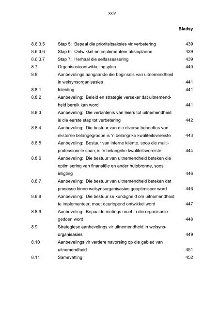 n evaluering van uitnemendheid binne welsynsorganisasies in die ...