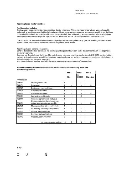 Studiegids 2005-2006 Faculteit Informatica - Open Universiteit ...