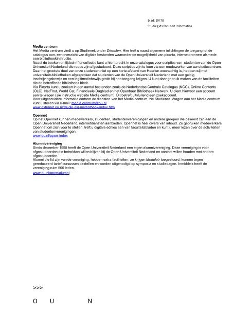 Studiegids 2005-2006 Faculteit Informatica - Open Universiteit ...