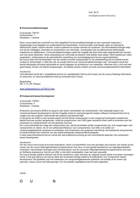 Studiegids 2005-2006 Faculteit Informatica - Open Universiteit ...