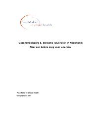 Gezondheidszorg & Etnische Diversiteit in Nederland; Naar een ...