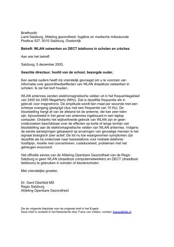 Briefhoofd: Land Salzburg, Afdeling gezondheid ... - StopUMTS.nl
