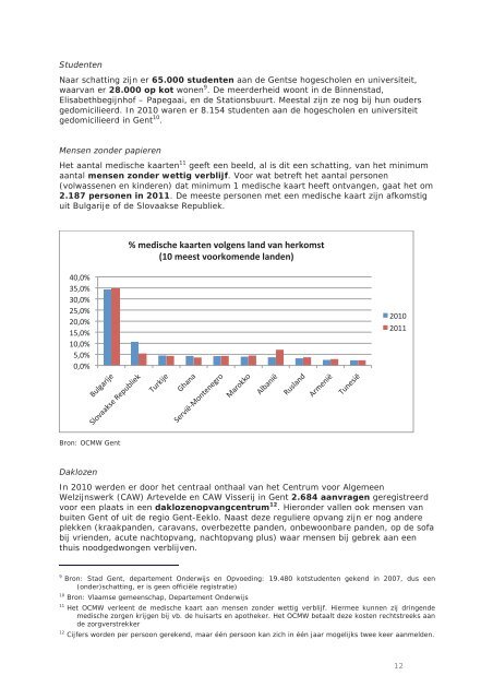 Omgevingsanalyse Gezondheid Gent 2012 - Gent Gezonde Stad