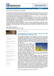 Newsletter vom 07.05.2012 - Mennicke Rohrbau GmbH