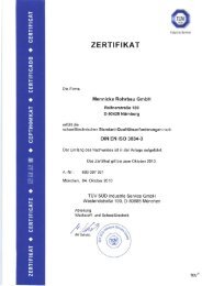 Zertifikat TÜV SÜD Industrie Service - Mennicke Rohrbau GmbH