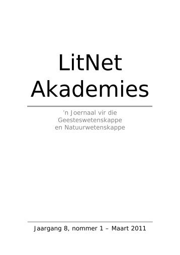 Jaargang 8, nommer 1 – Maart 2011 - LitNet
