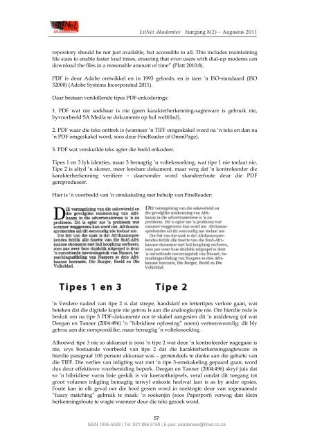 Jaargang 8, nommer 2 – Augustus 2011 - LitNet