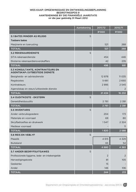 Jaarverslag 2011/12 - Western Cape Department of Environmental ...