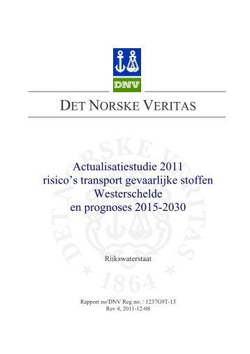 Finaal Rapport Actualisatiestudie QRA Westerschelde - VNSC ...