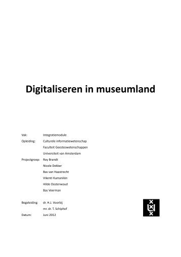 Digitaliseren in museumland - DEN