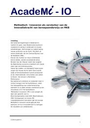 Methodisch Innoveren als versterker van de innovatiekracht ... - Cinop