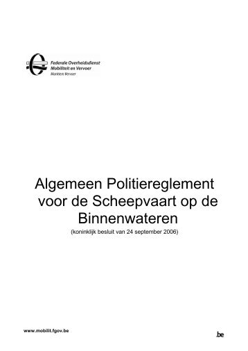 Algemeen Politiereglement voor de Scheepvaart op de ...